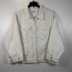 Old Navy Women's White Denim Jacket
4X Big & Tall Button Pockets Casual